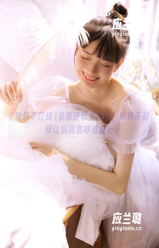 资源获取全攻略，黑料不打烊让瓜民直呼过瘾！
